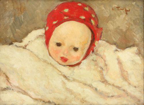 Nicolae Tonitza Cap de copil, ulei pe carton china oil painting image